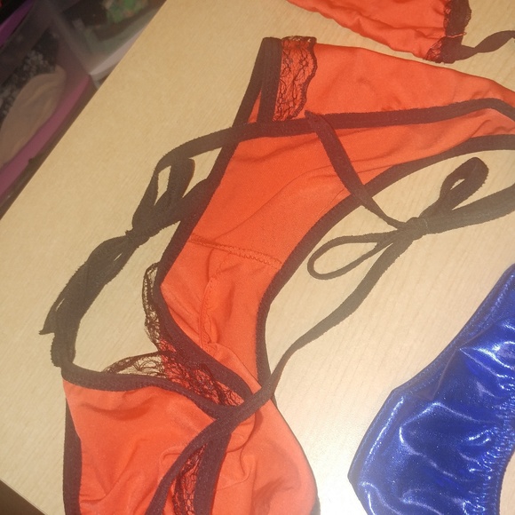 NEW NWOT Metallic Stripper / dance / club wear outfits / thongs Lingerie OS